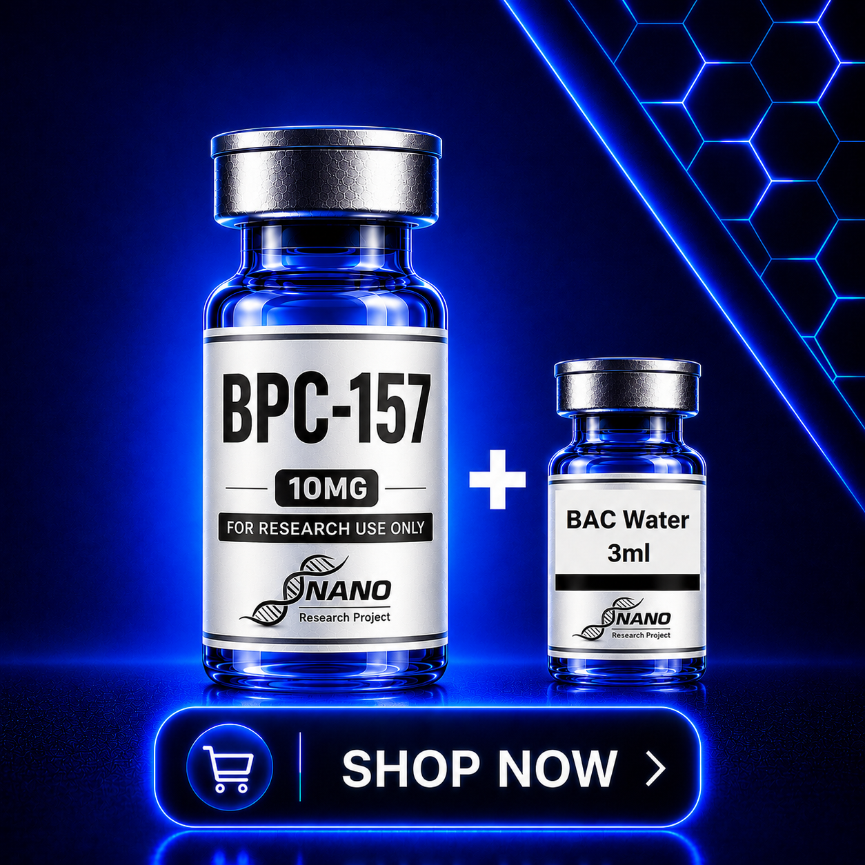 NANO - BPC-157 – 10mg + 3ml BAC Water