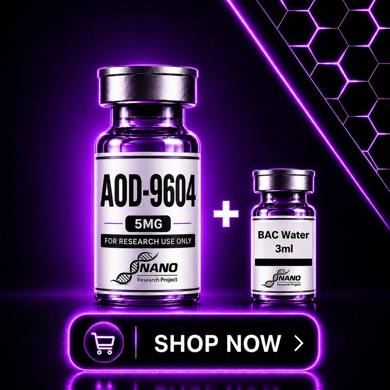 NANO - AOD–9604 5mg + 3ml BAC Water