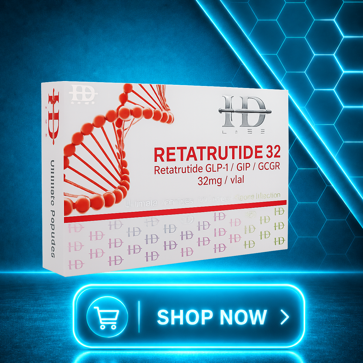 HD - Retatrutide 32mg Vial + BAC Water