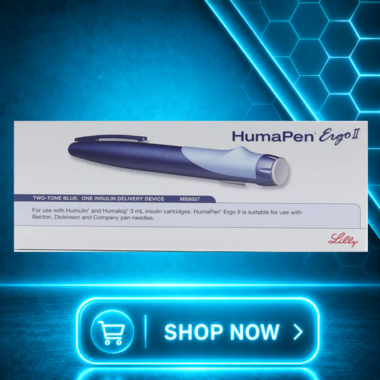 Reusable Injection Pen -  Humapen Ergo 2 — Two Tones Blue + Hard case