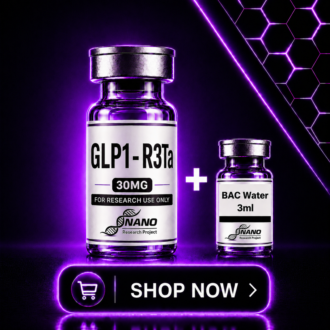 NANO - GLP1 -R3Ta – 30mg + 3ml BAC Water